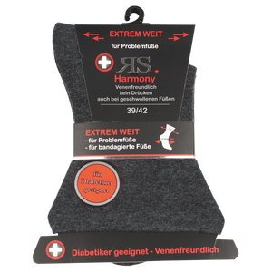 
                  
                    RS Harmony Diabetiker Socken extrem weit für Problemfüße 2 Paar
                  
                