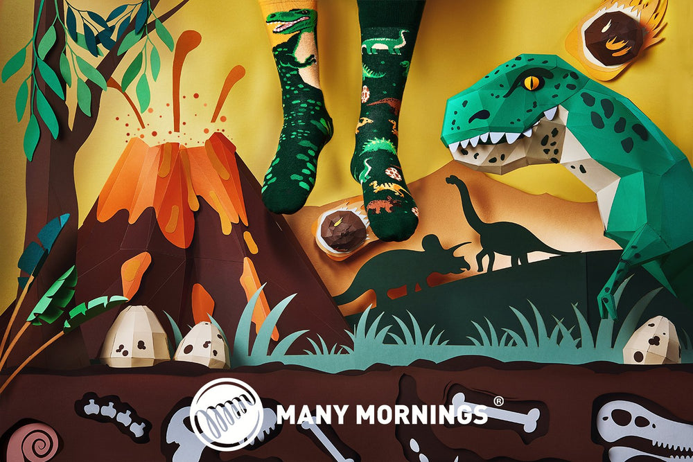
                  
                    Many Mornings The Dinosaurs  Dinosaurier Kindersocken
                  
                