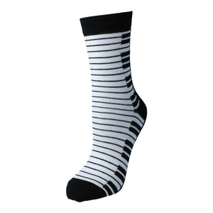 
                  
                    Keyboard-Socken, Klavier, schwarz mit eingewebter Tastatur
                  
                