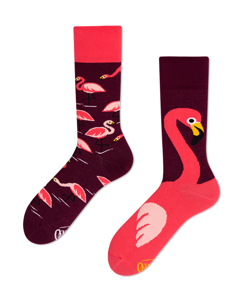 Many Mornings PINK FLAMINGO Flamingo Socken